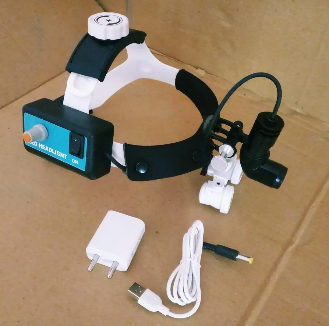 LED Headlight with Rechargeable Battery Attachment